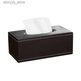 Tissue Boxes Napkins Leather tissue box household car Customised hotel holder paper towel Q240222