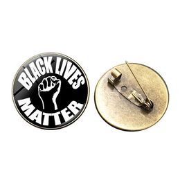 Pins, Brooches New I Cant Breathe Black Lives Matter Protest Time Gem Badge Pins Brooches Button Coat Jacket Collar Pin Jewellery Drop Dhwbs