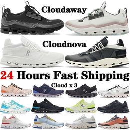 High Quality Running Shoes x On 3 Cloudnova Z5 Cloudaway mens womens Swiss sneakers Almond Ash Triple White Black Cyan Eclipse Rose fashi