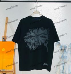 xinxinbuy Men designer Tee t shirt 2024 dots pumpkin letter printing 1854 short sleeve cotton women Grey black white S-XL