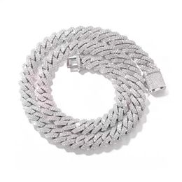 Bracelet Necklace Moissanite Designer Iced Out Pass Diamond Tester vvs Moissanite Jewellery Women 10mm Cuban Link Chain