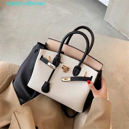 Totes BK Genuine Leather Handbag Advanced Handheld Big Bag for Womens 2024 New Fashion One Shoulder Crossbody Bag for Autumn and Winter Versatile Tot with logo hbYG