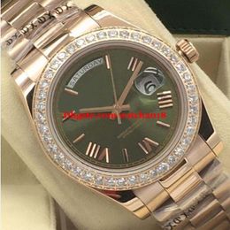 Luxury Watch 5 Style 18K Rose Gold Diamond Bezel 41mm Roman Dial Automatic Fashion Men's Watch Wristwatch240b
