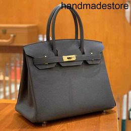 Hand-stitched Bag Designer Original Togo Leather 30 Luxury Handbag Leather Women's Black