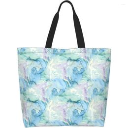 Shopping Bags Ceramic Print Background Shoulder Bag Cloth Reusable Handbag Large Capacity Suitable For Women And Men