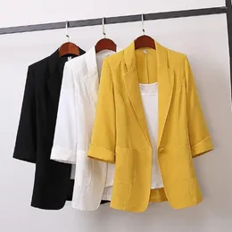Women's Suits Office Lady Blazer One Button Jacket Solid Colour Lapel
