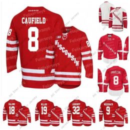 Cheap Jerseys Wisconsin Hockey Jersey Cole Caufield College NCAA 8 Joe Pavelski Ryder Donovan Seamus Malone Sean Dhooghe Badgers