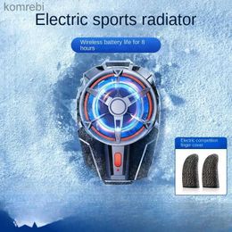 Other Cell Phone Accessories Mobile Phone Radiator Wireless Refrigeration Back Splint Fan Android Chicken King Game Air Cooling Artefact 240222