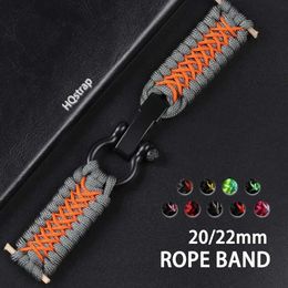 Other Watches 20mm 22mm woven strap universal watch strap suitable for Samsung Watch Galaxy 5 4 3 rope bracelet suitable for Huawei Watch strap adjustable buckle J240