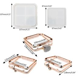 &equipments DIY Clear Dynamic Liquid Square Quicksand Bag Silicone Mold Resin Casting Craft