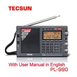 Radio Tecsun Pl990 Fm Portable Radio Allband Single Sideband Radio Receiver Music Player English User Manual with 16gb Tf Card