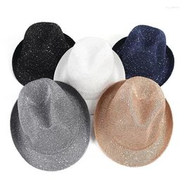 Berets Mardi Gras Sequins Fedoras Hat Carnival Soft For Masquerade Party Dropship