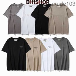 Ess Mens t Shirts Top Craftsmanship Men Women Fashion Designer Tshirt Street Casual Fog Short Sleeve Fg Tees 1977 Cotton Stereo Printing Polos Shirt LQEH G064