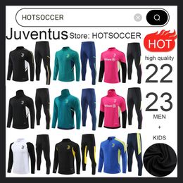 Juventus tracksuit 2022-2023 soccer jerseys POGBA DI MARIA VLAHOVIC CHIESA 22/23 Juventus training suit men kids kit football kit uniform sportswear