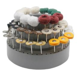 Equipments 60PCS Jewelry Polishing Mop Brushes Cloth Buffer Polisher Wheel Kit with Drill Bit Storage Case Grinding Tool Tip Stand Organize