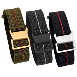 Other Watches 20mm 22mm elastic nylon strap suitable for Samsung Galaxy Watches 3 41 45mm strap suitable for Amazfit nylon watch troops parachute bag watch J240222