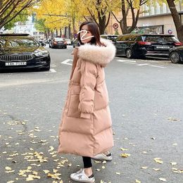 Women's Trench Coats Thick Padding Parka Pink Duck Down Woman Coat Overcoat Hoodie Jackets For Women Long Windbreaker Quilted Padded Modern