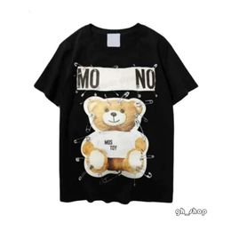 Moschino Men's T-Shirts Designer Summer Italian Luxury Brands Men And Women Round Neck Short Sleeves Fashion Printed Loose Fit Cotton Outdoor Leisure Top 5401