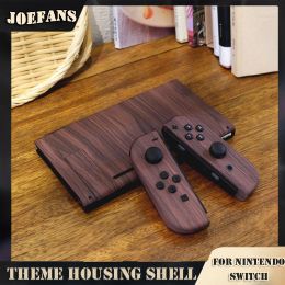 Cases NS Switch Joy Con Wooden Housing Shell Plastic Replacement Repair DIY Housing Shell for Nintendos Switch JoyCon Game Accessories