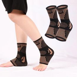 Ankle Support 1 Pcs Copper Brace Infused Compression Sleeve For Plantar Fasciitis Sprained Achilles Tendon Pain Relief