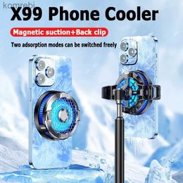 Other Cell Phone Accessories X99 Semiconductor Cooler For mobile phones Magnetic attraction Back clip Wireless charging Three in one For iPhone Android 240222