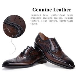 Leather TGSIKIBW Oxford Tailcoat Men's Genuine Modern Dress Business Derby Shoes 365 38259