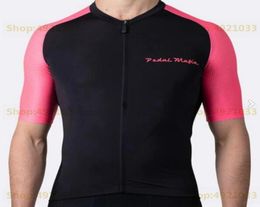 Racing Jackets Pedal Mafia Contrast Short Sleeve Series Black Cycling Jersey With 3 Pockets Super Light Bicycle Clothes Ropa Cicli1829850
