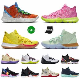 2024 Women Pink Patrick Kyrie 5 Spongebobs Mens Basketball Shoes Yellow Pineapple House Galaxy Oreo Mamba Mentality UFO Friends Trainers Jogging Walking Sneakers