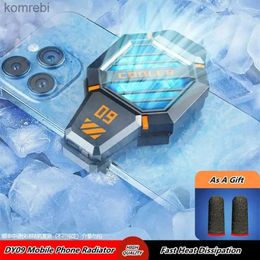 Other Cell Phone Accessories DY09 ABS Mobile Phone Dual Speed Gears Adjustable Air-cooled Silent Cooling Fan Radiator for PUBG Game Cooler for IPhone Android 240222