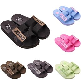 Style27 Men Women Slippers Summer Slides Sandals Summer Black Pink Coffee Green Blue Coast Bathroom Mens Antiskid Slipper Sandal Slide Size 36-45