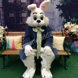 2024 New Blue Wendell Rabbit Mascot Costume Cartoon Character Outfits Suit Adults Size Outfit Birthday Christmas Carnival Fancy Dress For Men Women