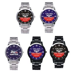 Party Favour Trump 2024 Wrist Watches Trumps Strap Watch Retro Letter Printed Men Quartz Watchess Save America Again Drop Delivery Ho Dhkdv