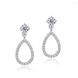 Stud Earrings ER017152 Lefei Fashion Trendy Classic Luxury Moissanite Waterdrop Dangle For Charm Women Silver S925 Party Jewelry Gift