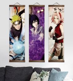 Wholesale Japanese Anime Scroll Painting Kakashi Itachi Uchiha Hanging Wall Art Poster Home Decor Wall Pictures For Living Room1135041