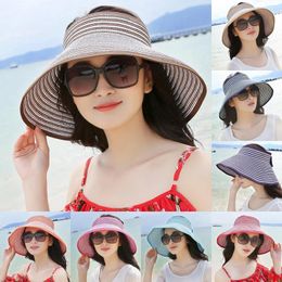 Wide Brim Hats Sun Hat Summer Female Sunshade Sunblock Beach Portable Outdoor Big Rim Folding Empty Top