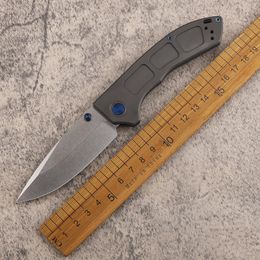 1Pcs New A2269 High End Folding Knife M390 Stone Wash Drop Point Blade CNC TC4 Titanium Alloy Handle Outdoor Camping Hiking EDC Pocket Knives