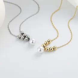 Pendant Necklaces 2024 Fashion Beautiful Simplicity Big Pearl Six Lucky Beads Necklace For Woman Girl Gift