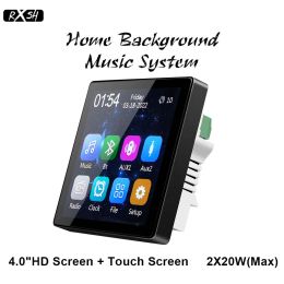 Speakers Bluetooth Wall Amplifier Smart Home Audio Mini Touch Screen 2*20W Stereo Sound Music Panel PA System Loudspeaker Ceiling Speaker
