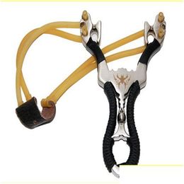 Other Garden Supplies Stainless Steel Professional Outdoor Athletics Triple Force Hunting Powerf Slings High Velocity Portable Drop De Dh2Ne