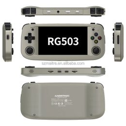Players 40000 Game Anbernic New RG503 Linux Portable Game Console 4.95 Inch OLED Screen Mobile Game Player RK3566 1.8GHz Support 5G Wifi