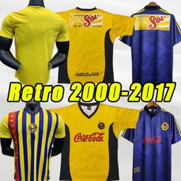 RETRO soccer Jerseys Club America LIGA MX O.PERALTA C.DOMINGUEZ MATHEUS MEXICO R.SAMBUEZA P.AGUILAR RETRO Football Shirts uniform 00 01 06 2006 2000 2001