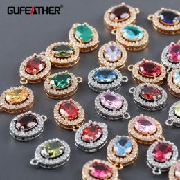 Jewellery Gufeather M1102,jewelry Accessories,pass Reach,nickel Free, Gold Rhodium Plated,copper,gemstone Zircon,diy Pendants,1pcs/lot