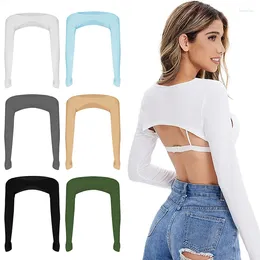 Knee Pads Summer Fashion Women's Soft One Piece Long Sleeved Elastic Modal Arm Warm Cover Shrug Hijab Tops Muslim Clothes