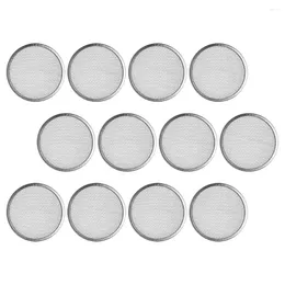 Dinnerware 12 Pcs Mesh Cover Stainless Steel Sprout Mason Jar Sprouting Screen Lids Strainer