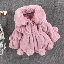 Jackets Winter Baby Girl Coats Long Sleeve Faux Fur Warm For Girls Children Clothing Toddler Outerwear 2 3 4 5 6 Years Old