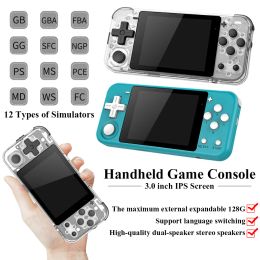 Players POWKIDDY Q90 Retro Handheld Game Console 3.0 inch IPS Screen 16GB Open Source System 12 Simulators Portable Classic Game Player
