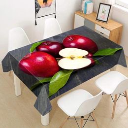 Table Cloth Fruit Apple Tablecloth Oxford Fabric Square/Rectangular Dust-proof Cover For Party Home Decor TV Covers Fitted