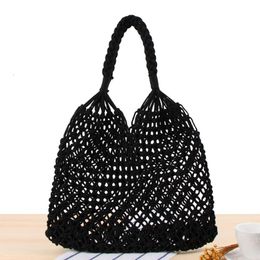 Designer Bag Cotton Rope Hollow Straw Bag Sheer Macrame Tote Bohemian Ultralight Shoulder Bags Pack Vintage Retro Chic Handbag Beach Bag Tote Bag Crossbody Ba 317