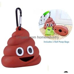 Dog Poop Bag Dispenser Cute Design Dogs Poops Bags Holder For Pet Necessities Pets Supplies Wholesale K08 Drop Delivery Dhvko