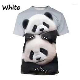 Men's T Shirts 2024 Selling Panda 3D Printed T-shirt Cartoon Animal Pattern